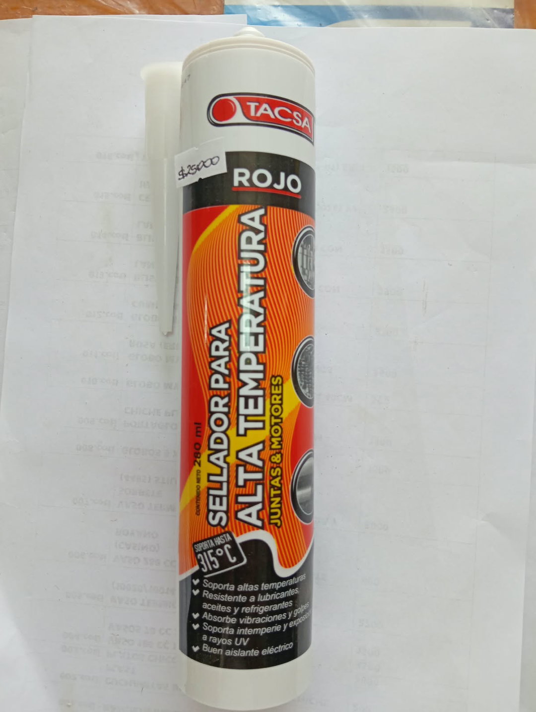 Sellador para Alta Temperatura TACSA Rojo (280 ml