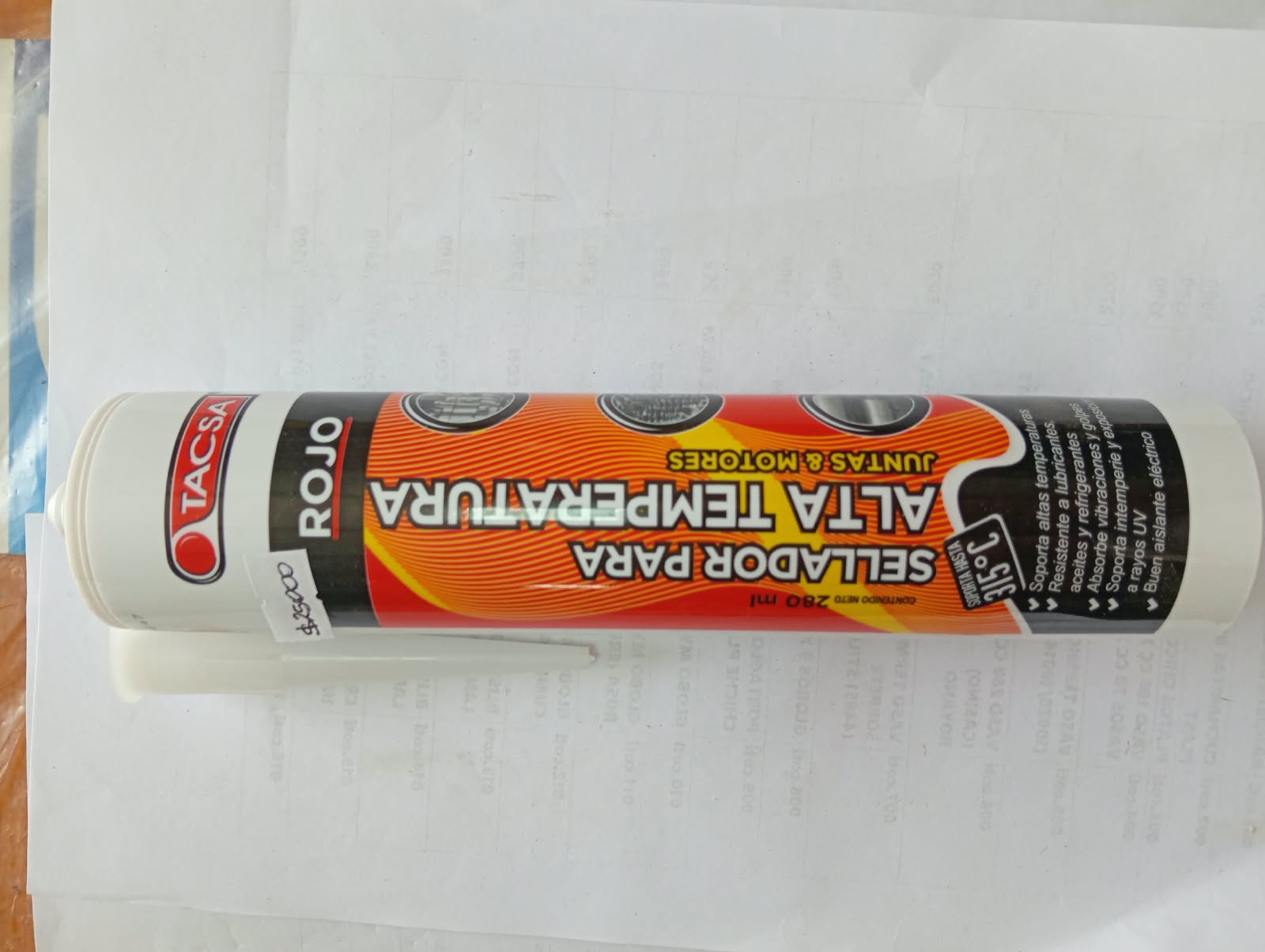 Sellador para Alta Temperatura TACSA Rojo (280 ml_0