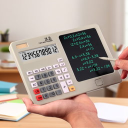 Calculatrice avec Tablette d'Écriture LCD 12 Chiffres - حاسبة رقمية مع لوحة كتابة