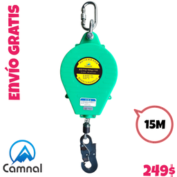 Linea de vida retractil de acero yoyo 15 metros
