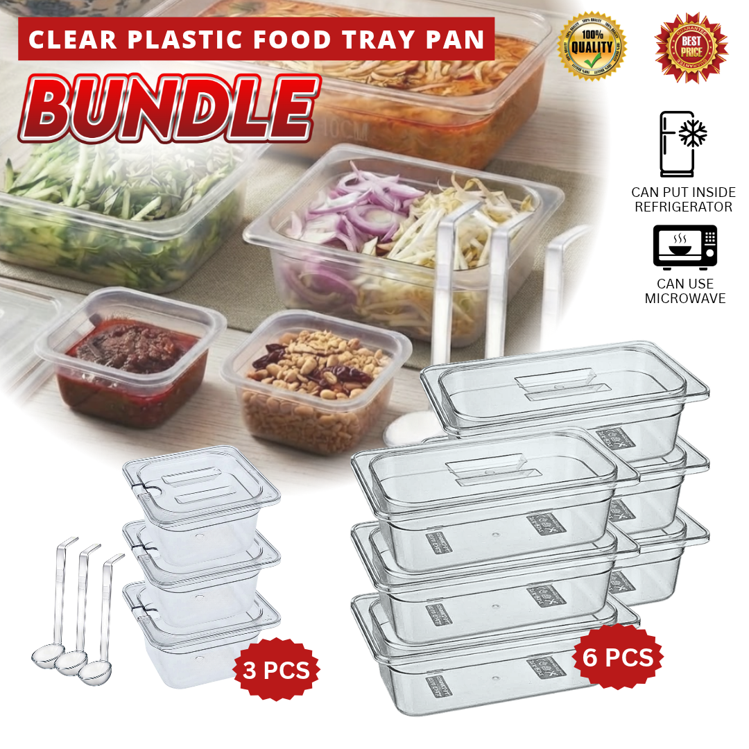 CLEAR PLASTIC FOOD TRAY PAN