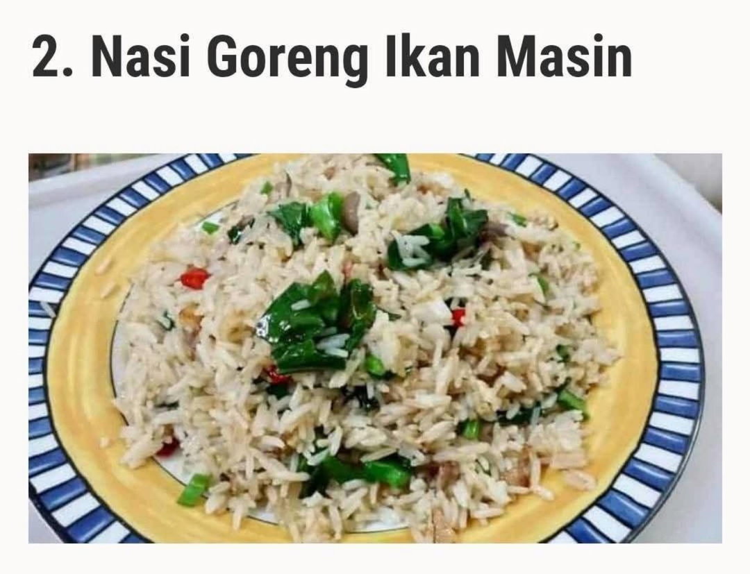 Nasi Goreng Ikan Masin (Tenggiri/ Talang)