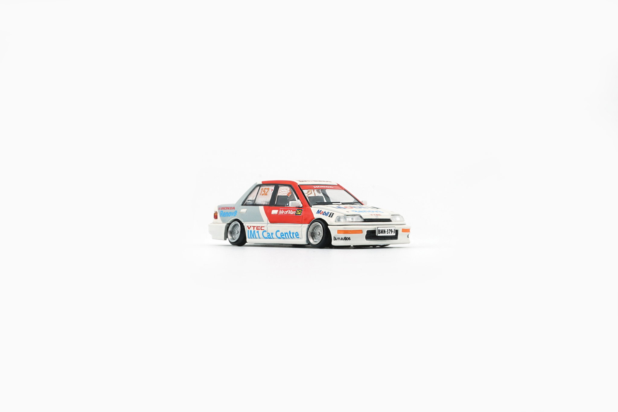 BMC MODEL 1/64 HONDA CIVIC EF2 1991 WHITE MOBIL_2
