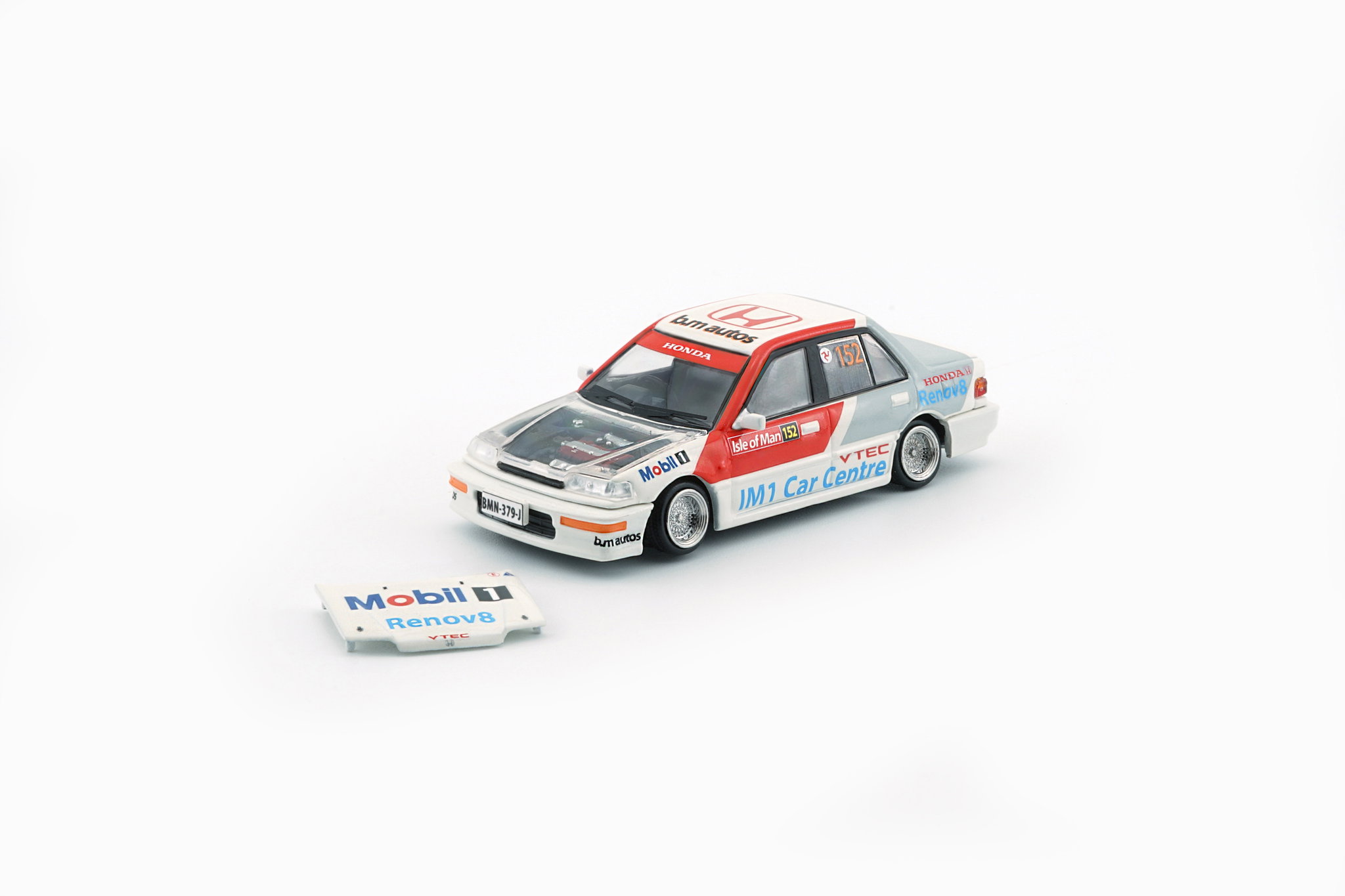 BMC MODEL 1/64 HONDA CIVIC EF2 1991 WHITE MOBIL_0