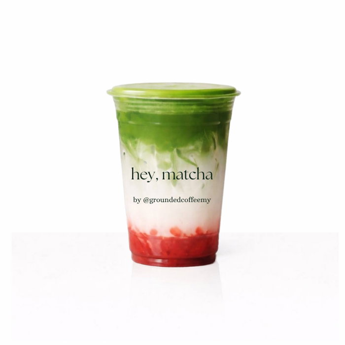Strawberry Matcha Latte (Iced)