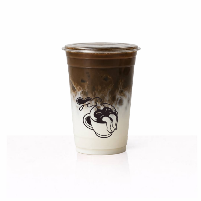 Dark Roast Hojicha Latte (Iced)