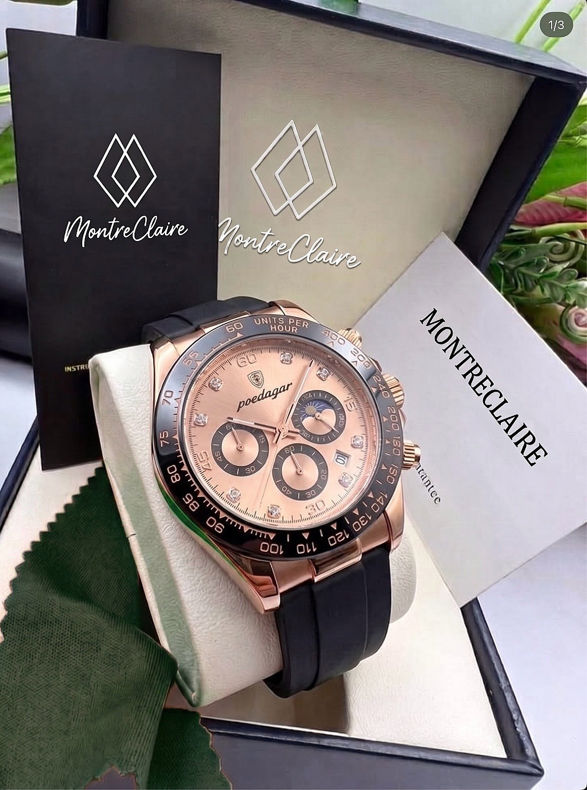 Poedagar Daytona Silicone Rose Gold_1