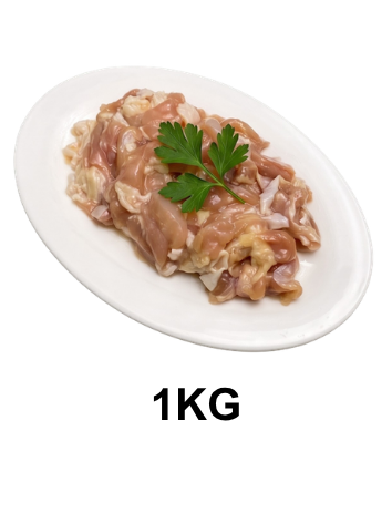 PRE-ORDER (1KG) OF Garlic Chicken Thigh Slices (Hot Pot) 蒜香鸡腿肉 (涮煮)