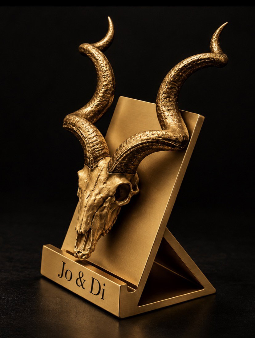 Kudu Skull Menu Holder