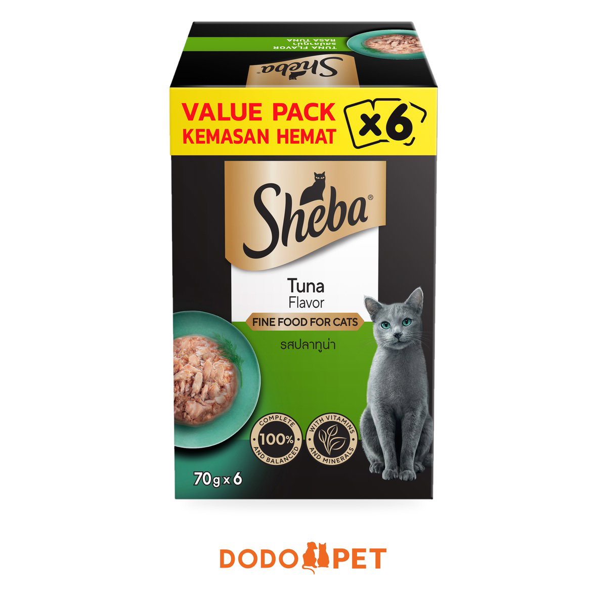 Sheba Pouch Value Pack Wet Cat Food (70g x 6)_2