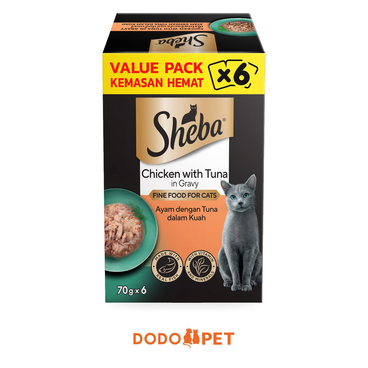 Sheba Pouch Value Pack Wet Cat Food (70g x 6)_3