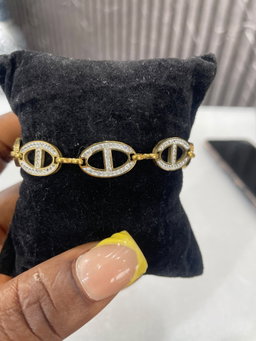 Glitz Crystal Oval Link Bracelet