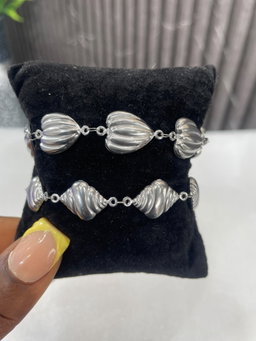 Glitz Silver  Link Bracelet
