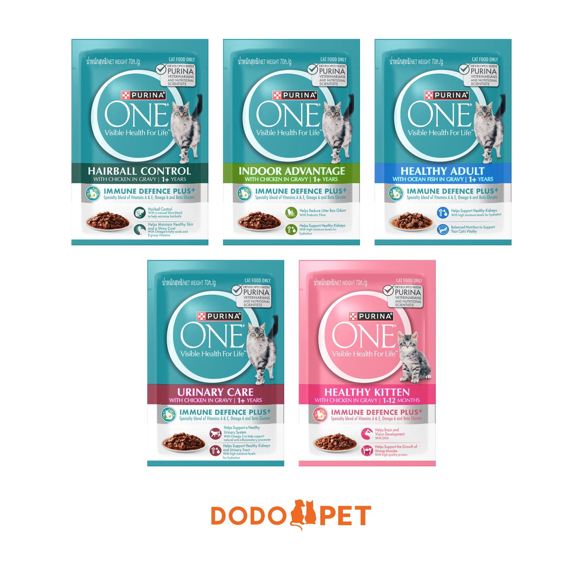Purina ONE Wet Cat Food Pouch (In Gravy) - 85g_0