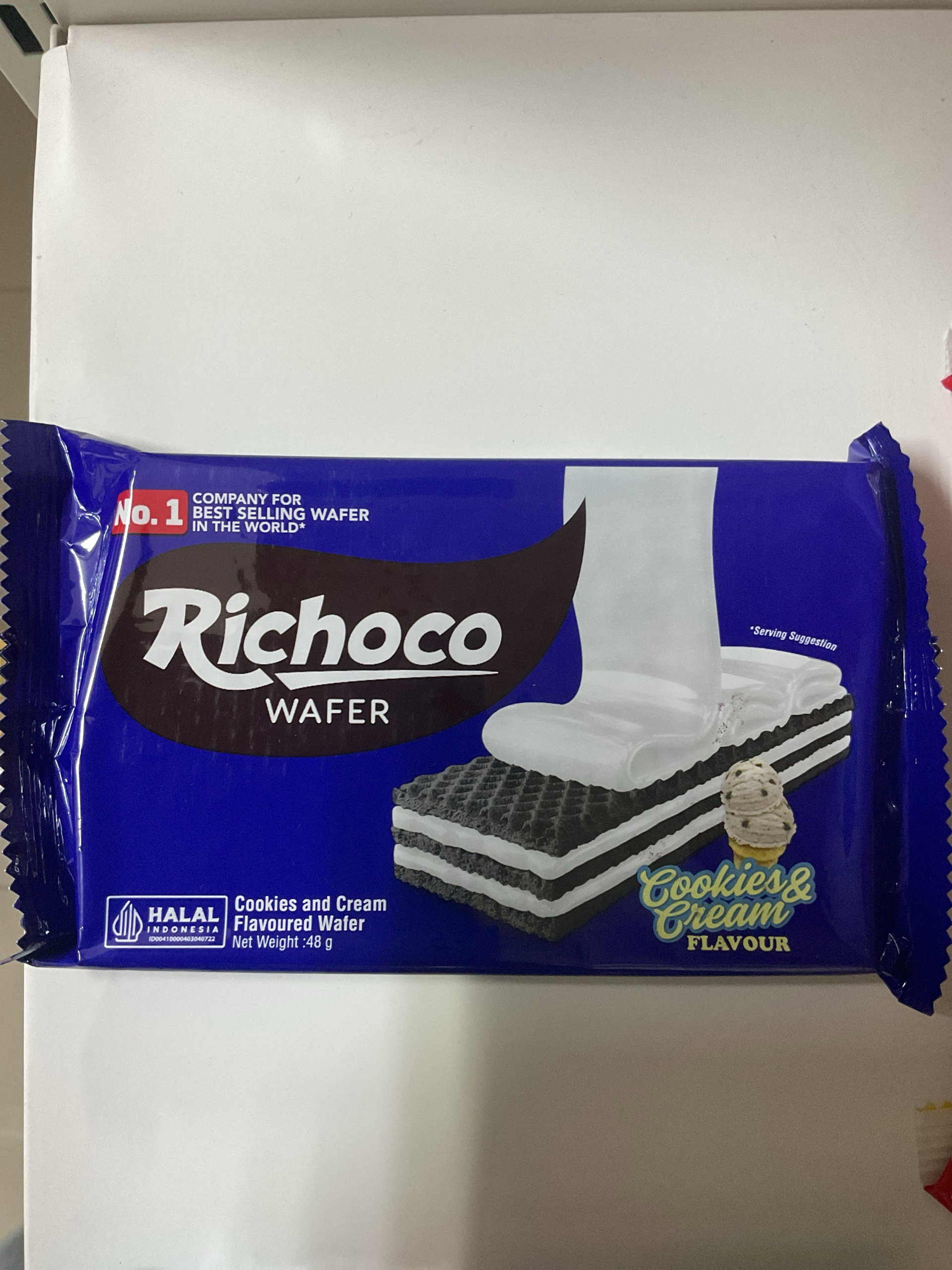 Richoco wafer cookies and cream 48g