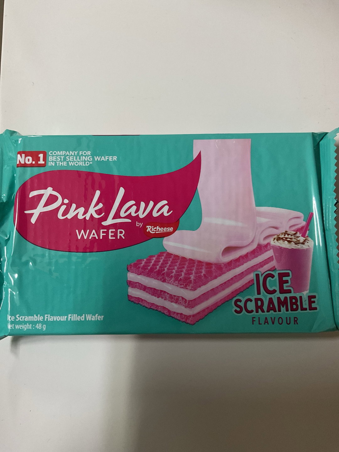 Pink lava wafer 48g