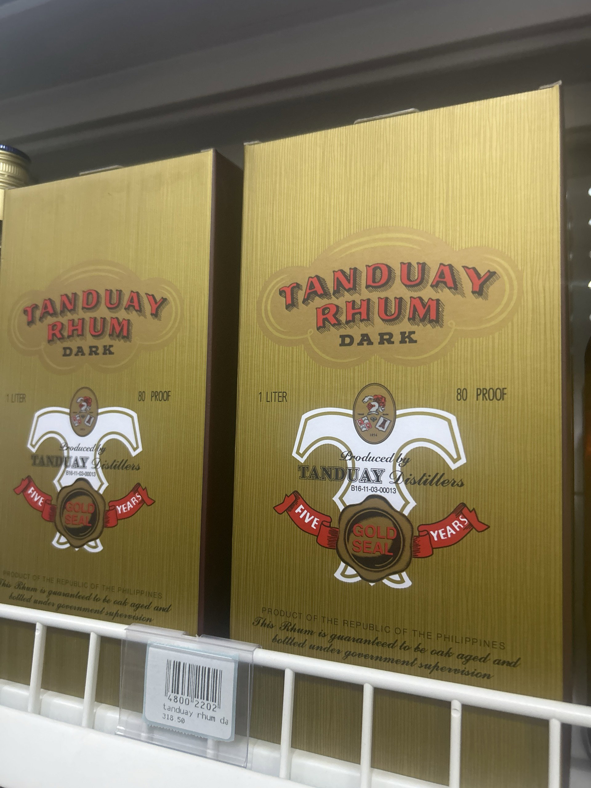 Tanduay Rhum Dark box 1L