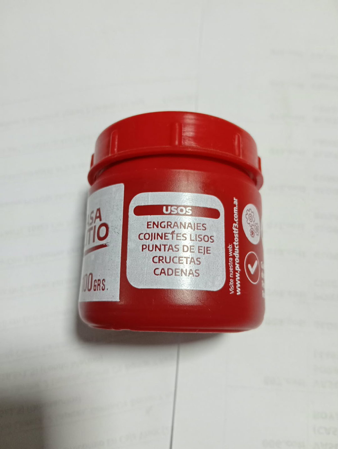 Grasa de litio TF3 de 100 gramos