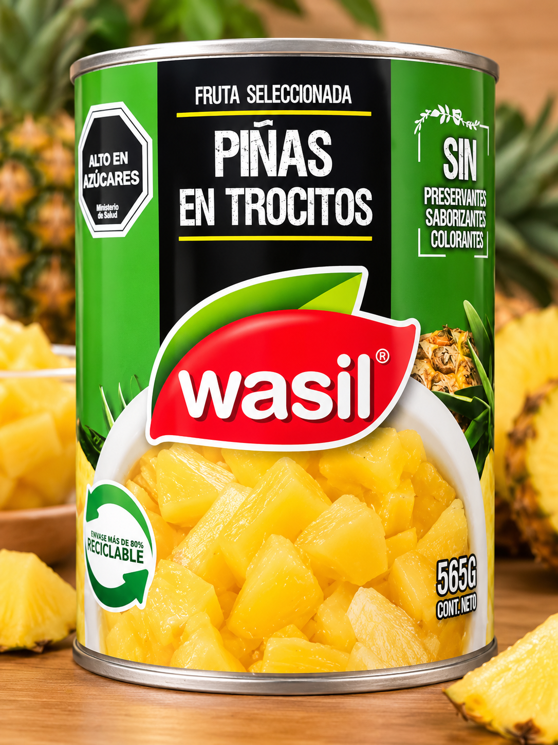 Piñas en cubitos - 565g