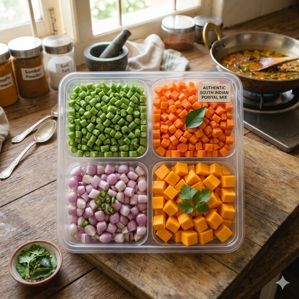 Poriyal cut vegetables pack