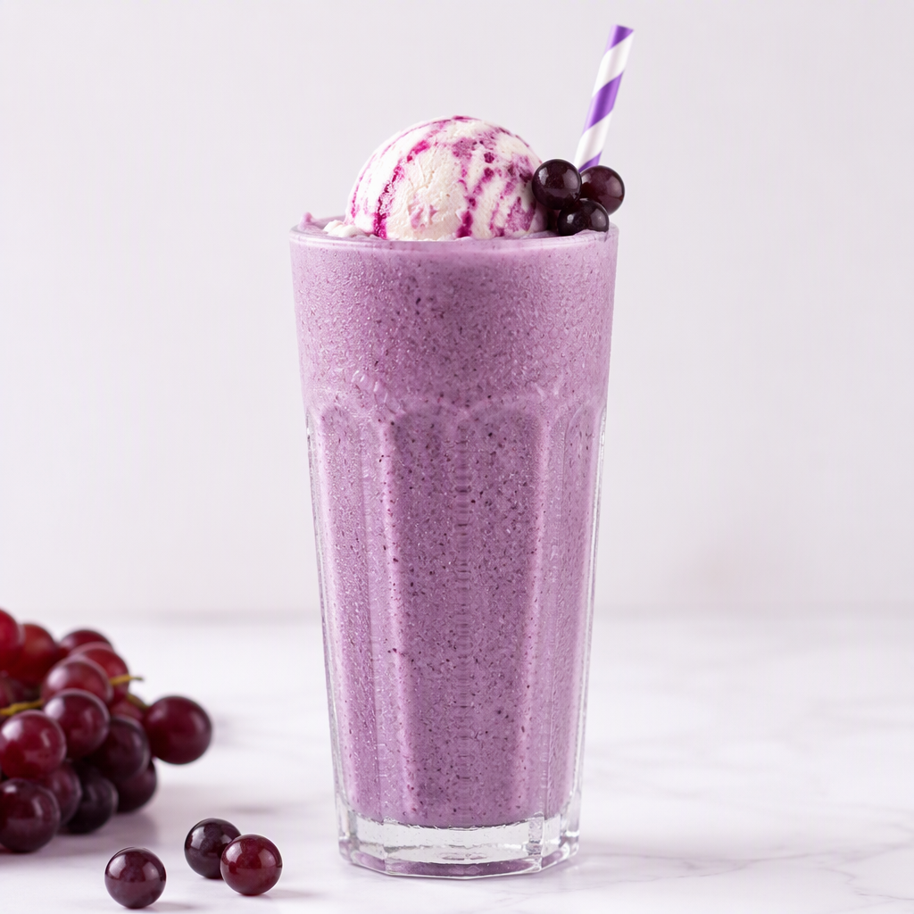 Grape shake with ice cream