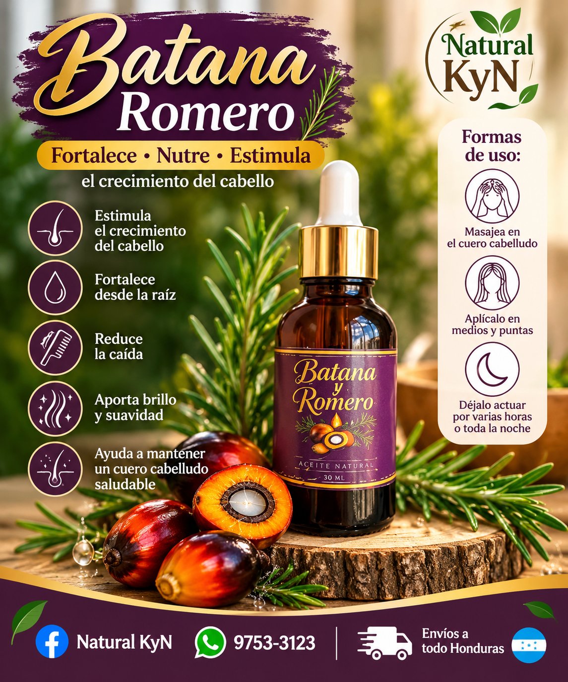 Aceite de Batana y Romero 
