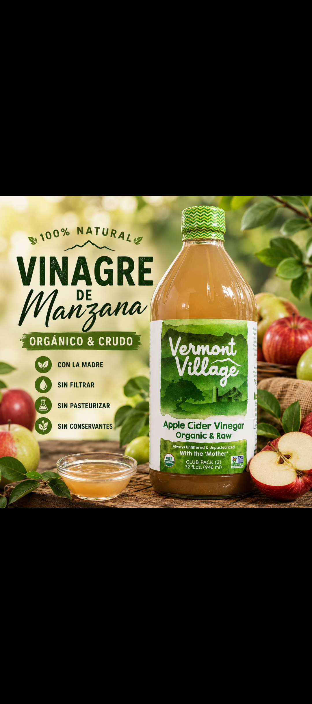 Vinagre de Cidra de Manzana 