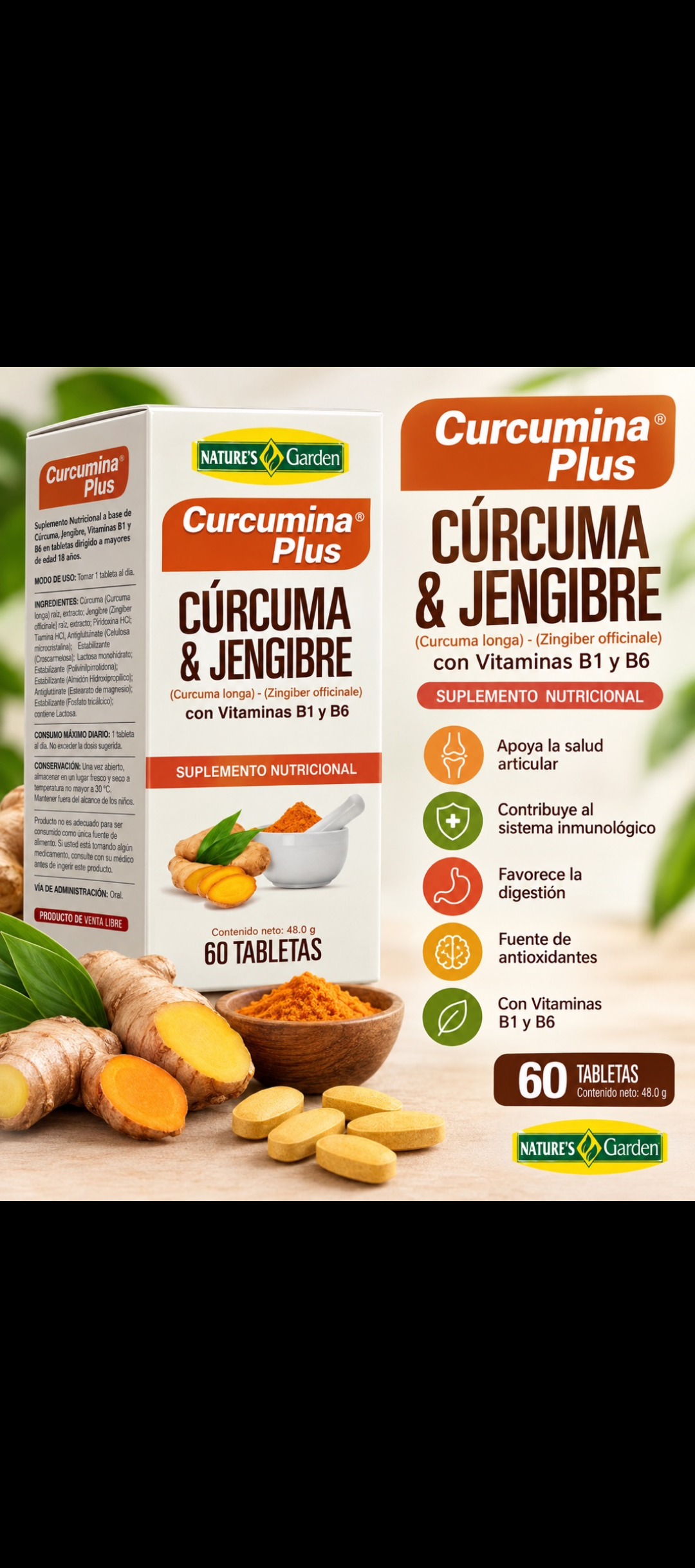 Cúrcuma Y Jengibre en Cápsulas 