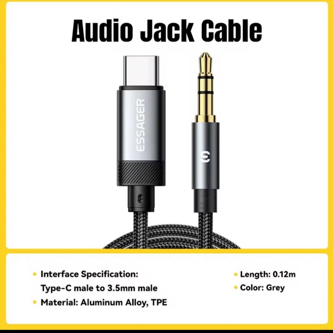 Essager USB-C to 3.5mm AUX Audio Cable