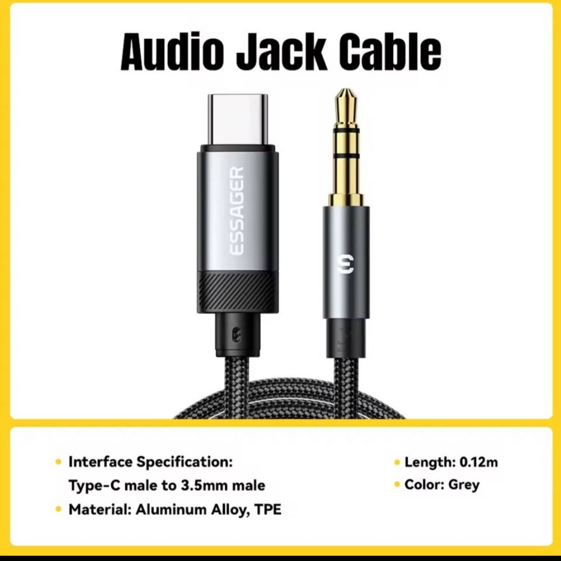 Essager USB-C to 3.5mm AUX Audio Cable_0