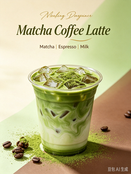 Matcha Coffee Latte