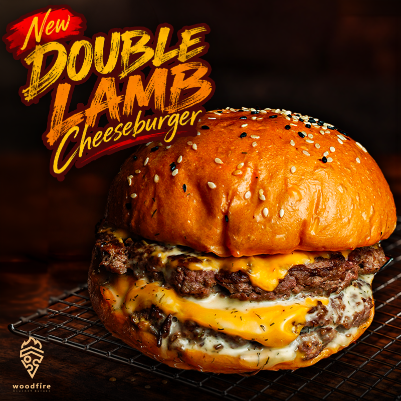 NEW Double Lamb Cheeseburger