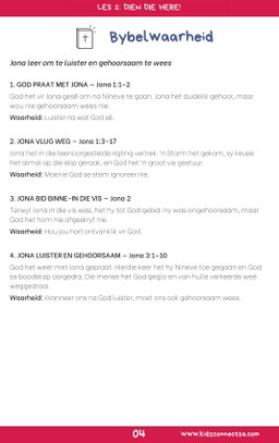 JY WEN DIÉ WAT JY DIEN!  NUUT & BYGEWERK | 4-WEEK KINDERKERK KURRIKULUM