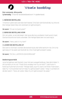 JY WEN DIÉ WAT JY DIEN!  NUUT & BYGEWERK | 4-WEEK KINDERKERK KURRIKULUM