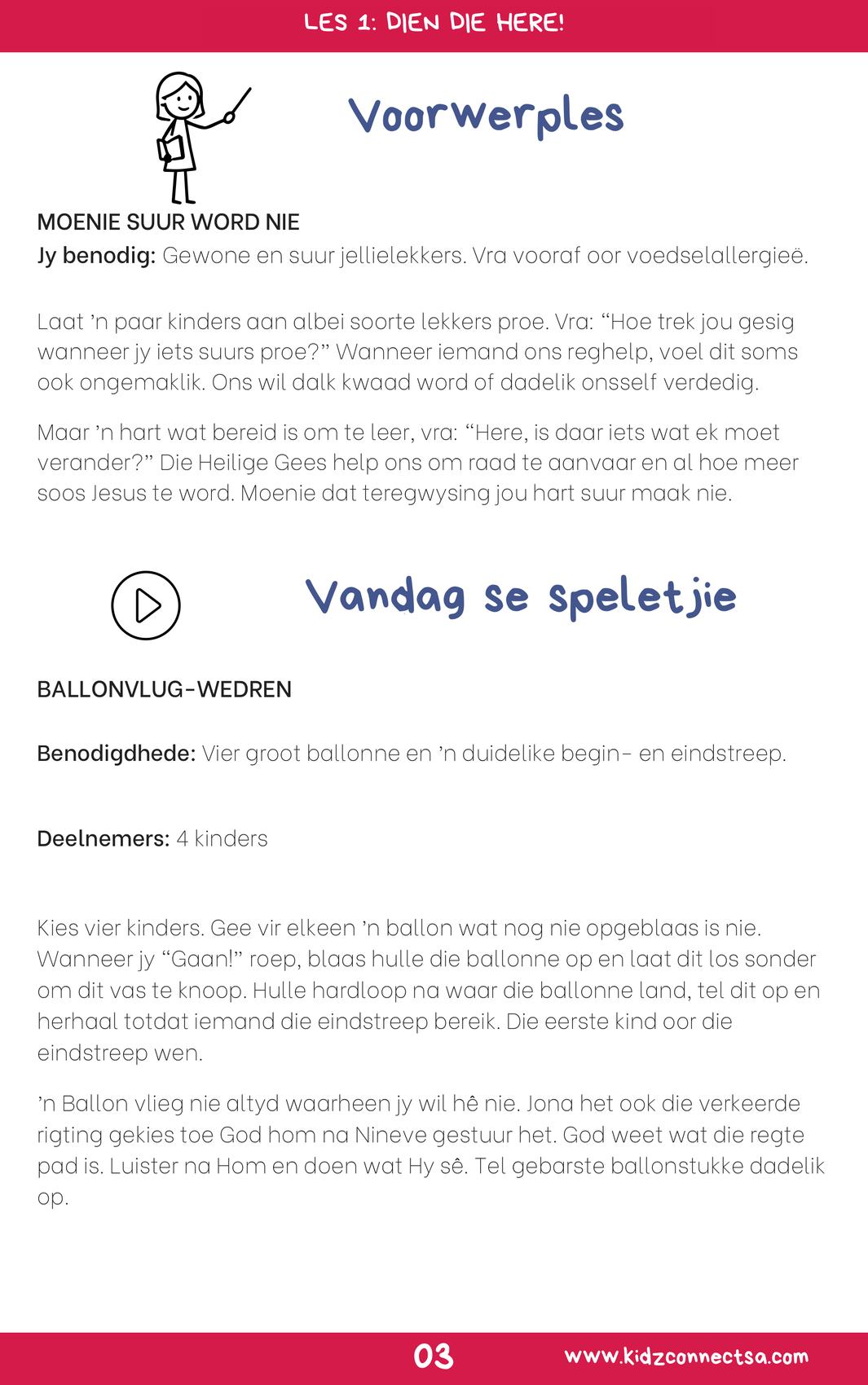 JY WEN DIÉ WAT JY DIEN!  NUUT & BYGEWERK | 4-WEEK KINDERKERK KURRIKULUM_3