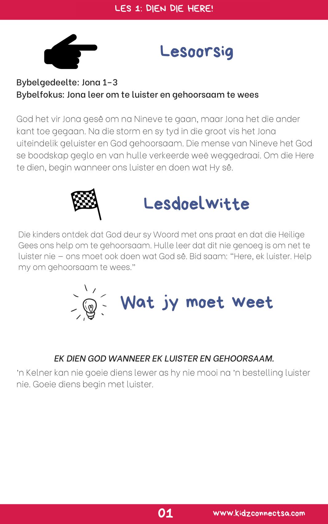 JY WEN DIÉ WAT JY DIEN!  NUUT & BYGEWERK | 4-WEEK KINDERKERK KURRIKULUM_1