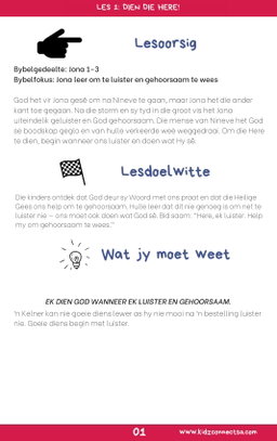 JY WEN DIÉ WAT JY DIEN!  NUUT & BYGEWERK | 4-WEEK KINDERKERK KURRIKULUM
