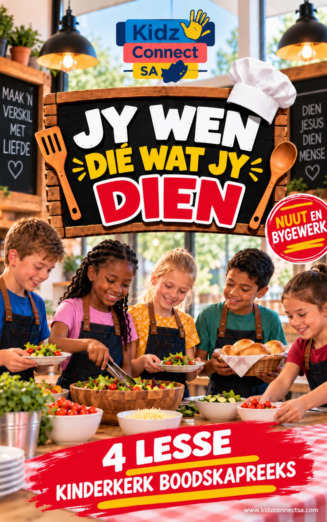 JY WEN DIÉ WAT JY DIEN!  NUUT & BYGEWERK | 4-WEEK KINDERKERK KURRIKULUM