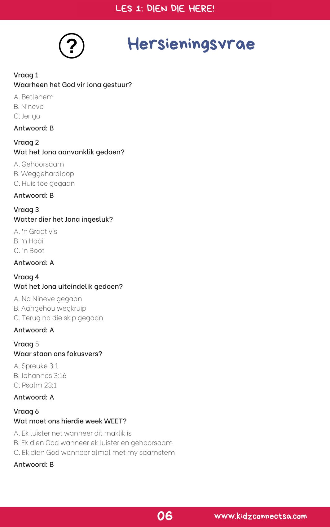 JY WEN DIÉ WAT JY DIEN!  NUUT & BYGEWERK | 4-WEEK KINDERKERK KURRIKULUM_6