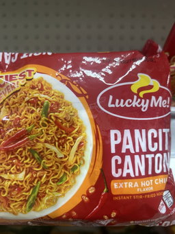 Lucky me canton extra hot 60g