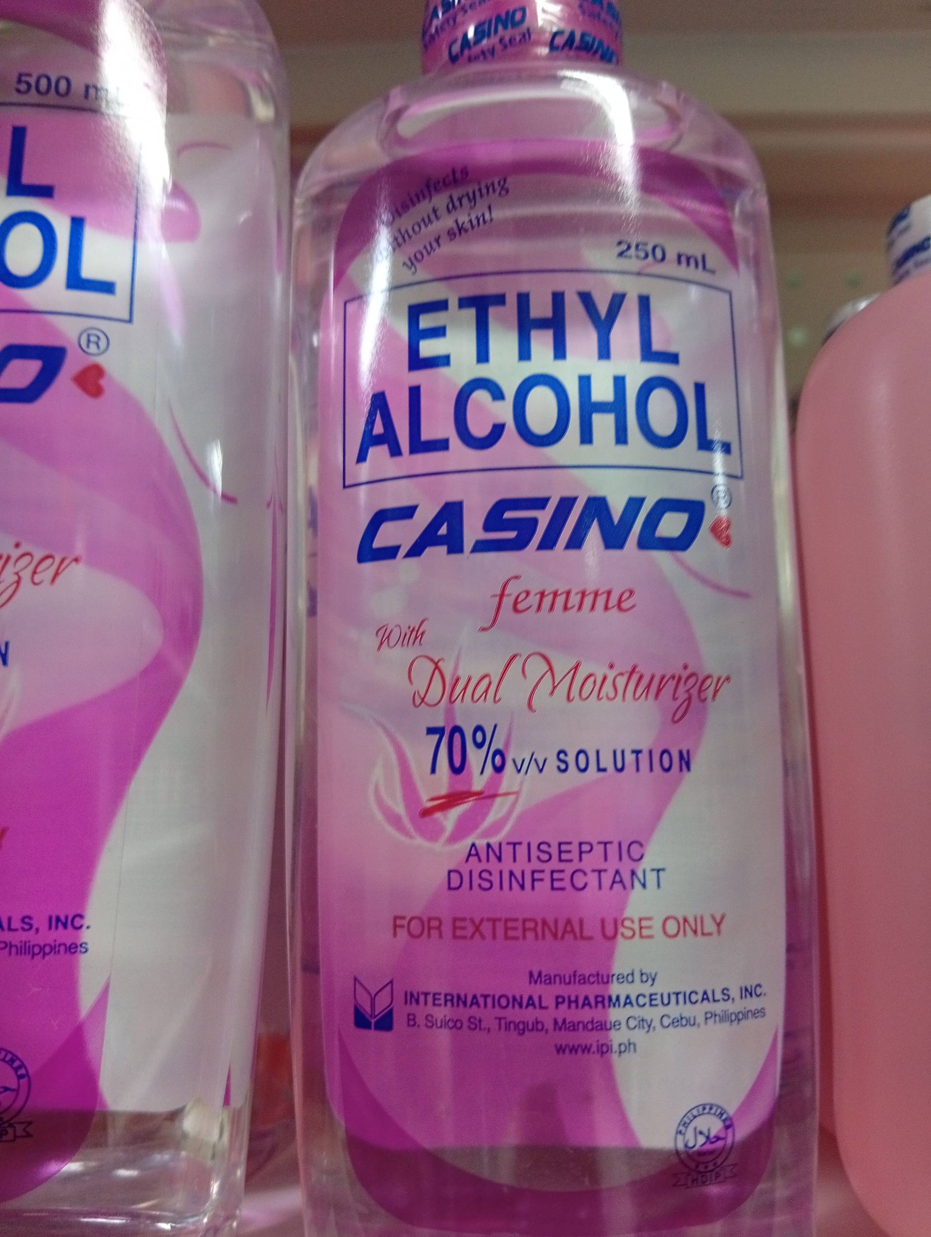 Ethyl Alcohol casino femme w/ sual moisturizer 250ml