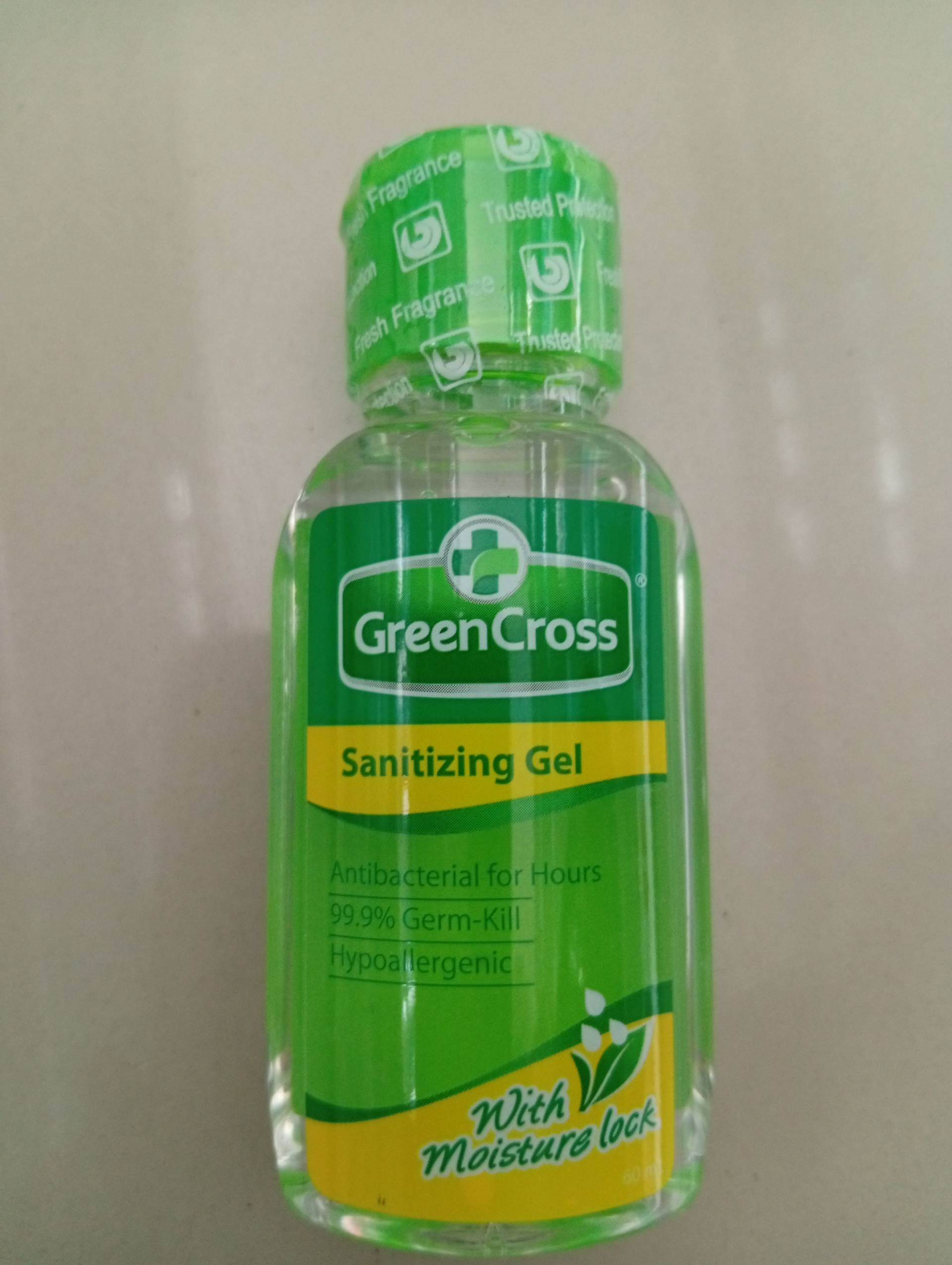 Green Cross sanitizing gel w/ moisture lock 60ml