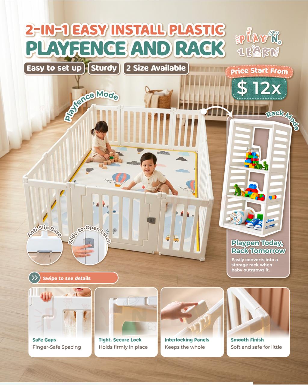 EASY INSTALL PLASTIC PLAYFENCE
