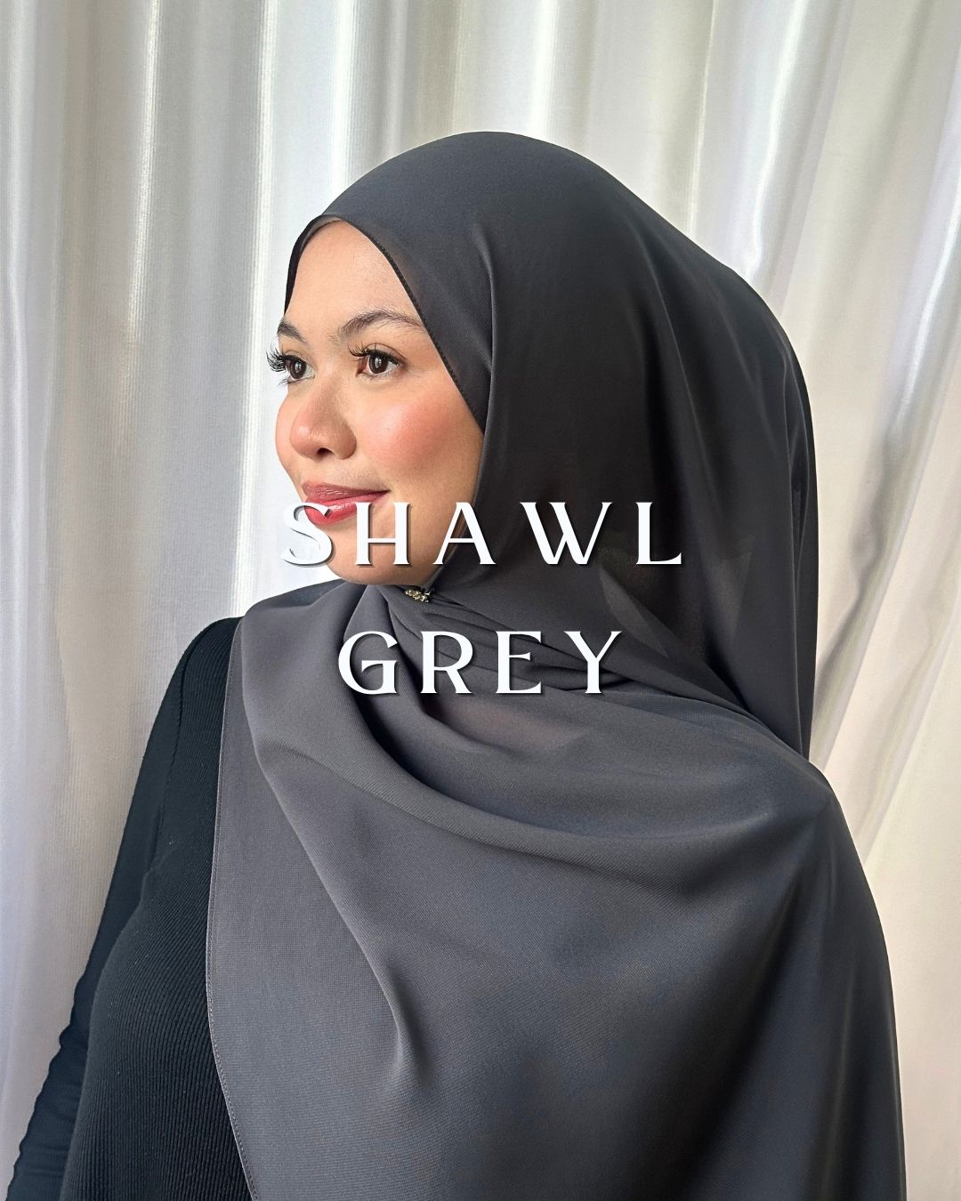 Basic Shawl Curve - Grey