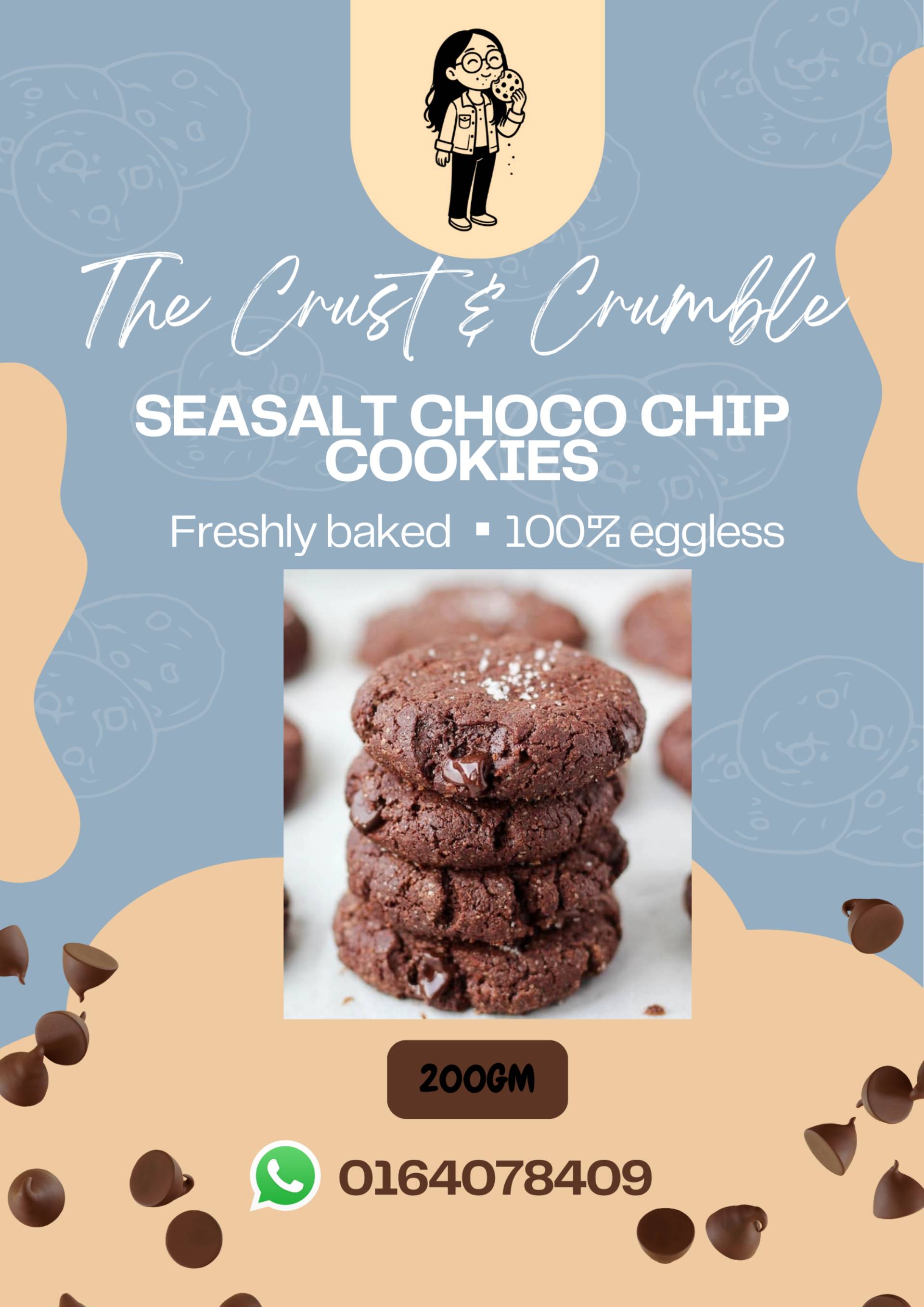 Seasalt Choco Chip Cookies 200gm_0