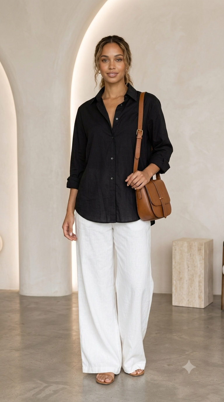 Women's Oversized Linen Shirt
