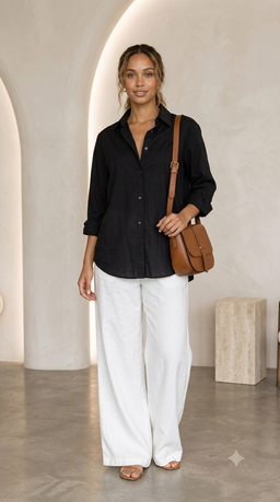 Women's Oversized Linen Shirt