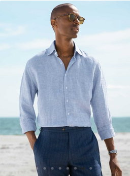 Mens cotton linen full sleeve shirt