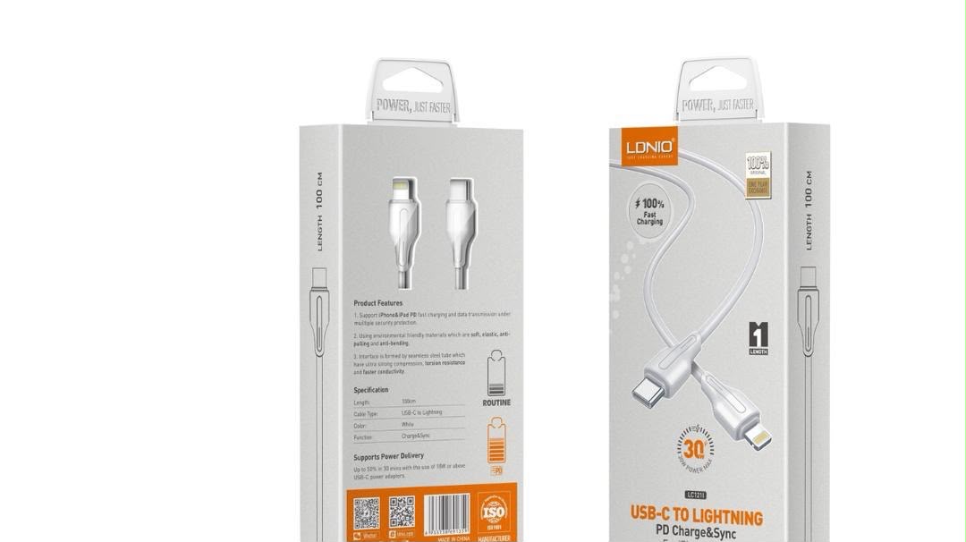 Ldnio C to lightning 1M data cable (30w)