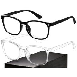 2 IN 1 Anti Blue Light Glasses UV400 Protection Computer Gaming Glasses Anti Glare Eyestrain for Men Women (Copy)